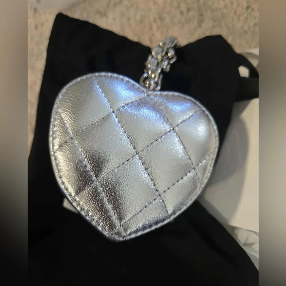 Chanel heart bag charm